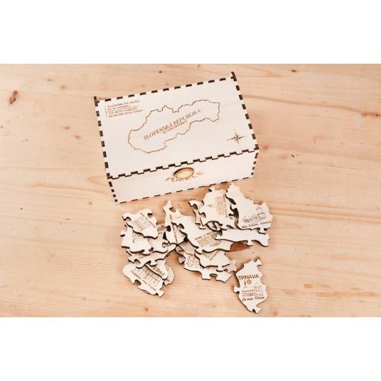 Drevené puzzle v krabičke - Múzeá 